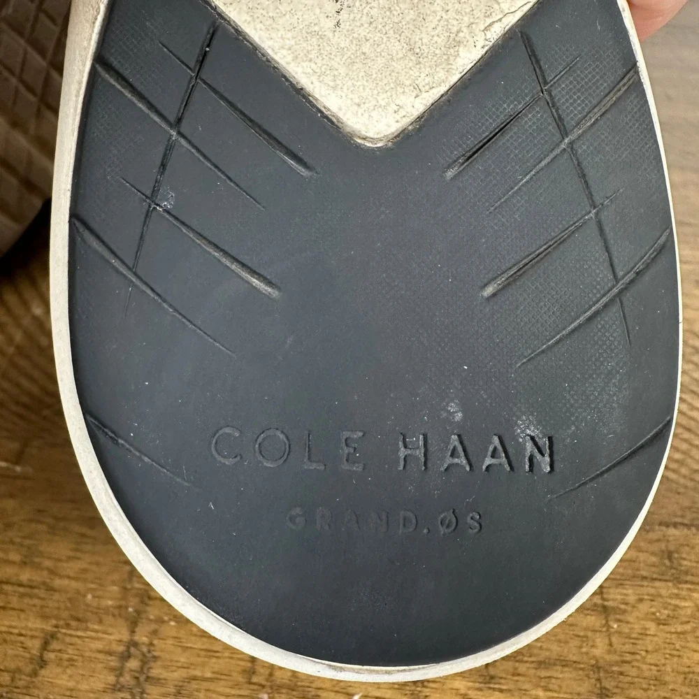 Cole Haan Shoes Mens 12 Green Gray Grand Plus Essex Wedge Wingtip Oxford Dress